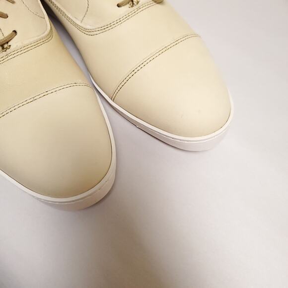 New ALLEN EDMONDS Leather Tan Cream Err Park Ave. Sneaker Oxford Shoes Sz 7.5 D main image 9
